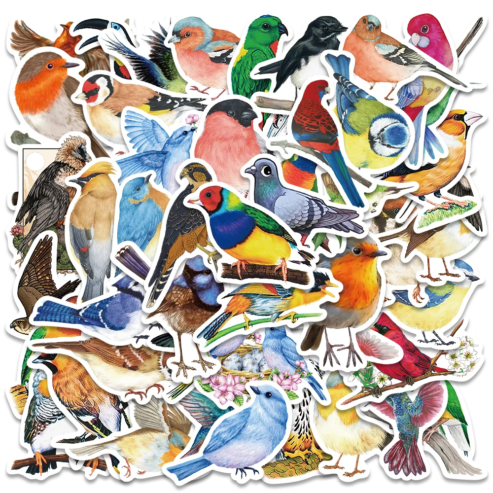 

10/50Pcs Cute Bird Stickers Cartoon Animal Decals For Kids Laptop Guitar Suitcase Scrapbook Stationery Graffiti Sticker Kid Toys