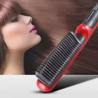 Электрический Выпрямитель для волос Расческа для завивки щетка 2 в 1 выпрямитель для волос стайлер не повреждает волосы нагревательный выпрямитель