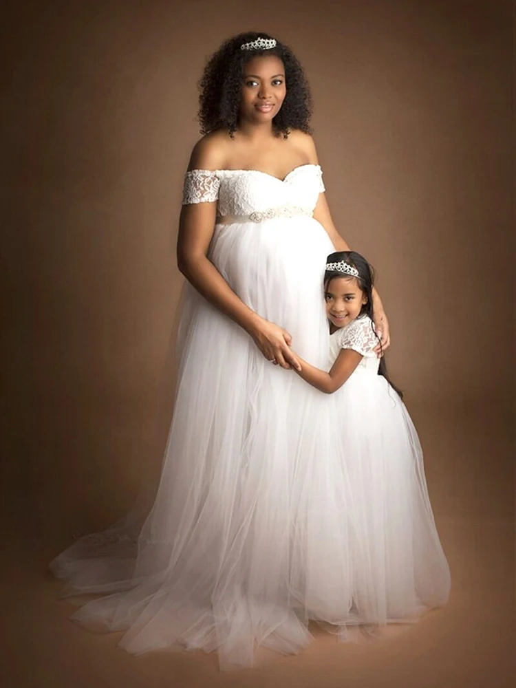 See-through Maternity Dresses for Photoshoot Lace Pregnancy Clothes Photography Dress for Pregnant Women for Photo Shoot Session enlarge