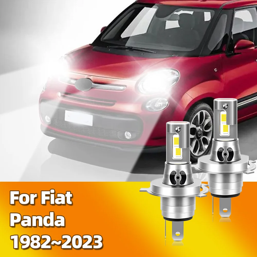 Для Fiat Panda 1982 ~ 2020 2021 2022 Беспроводная лампа головного света супер яркая H4 HB2 2023 HiLo Beam