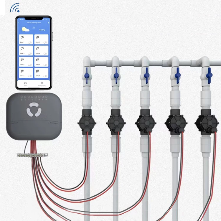 

Smart Sprinkler Water Timer 6 Zone WiFi Voice Control Garden Drip Irrigation Controller System Timer