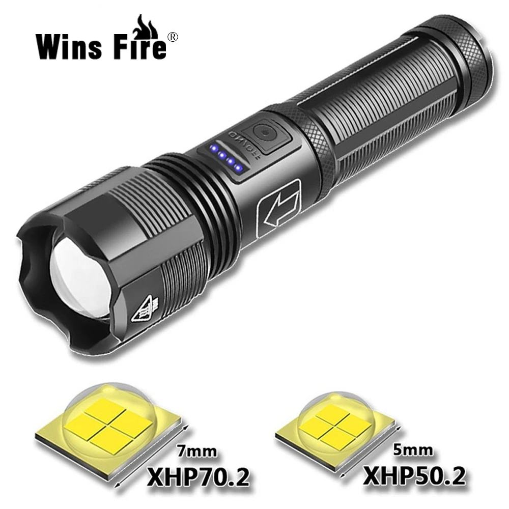 Фонарик XHP70/XHP50 телескопический зум фотовспышка из искусственного материала