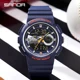SANDA Fashion Men Sports Quartz Dual Display Watches Shock Resist Military Digital Watch Waterproof Wristwatch Relojes Hombre Other Image