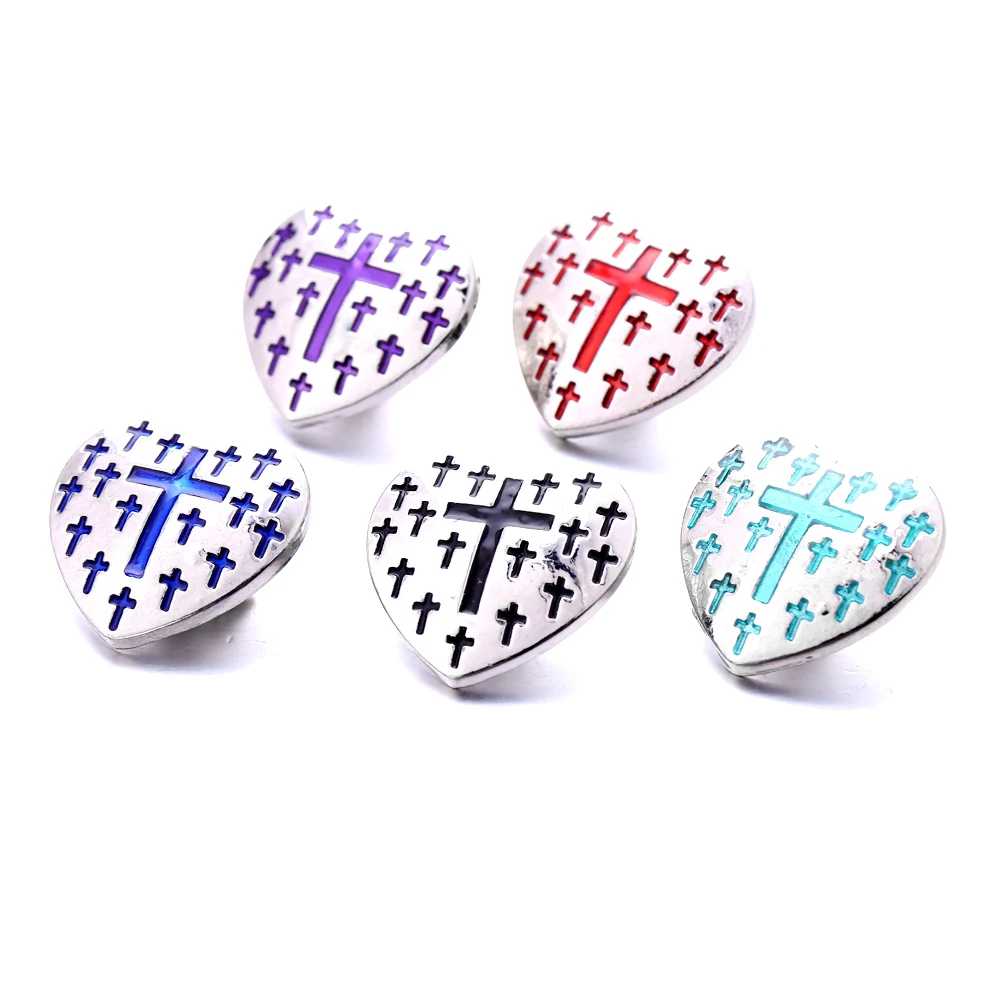 

Wholesale New Arrivals DIY Heart Cufflinks Gemelos Accessories Fit 18mm New In Bracelet Clasp Jewelry For Men And Women B640