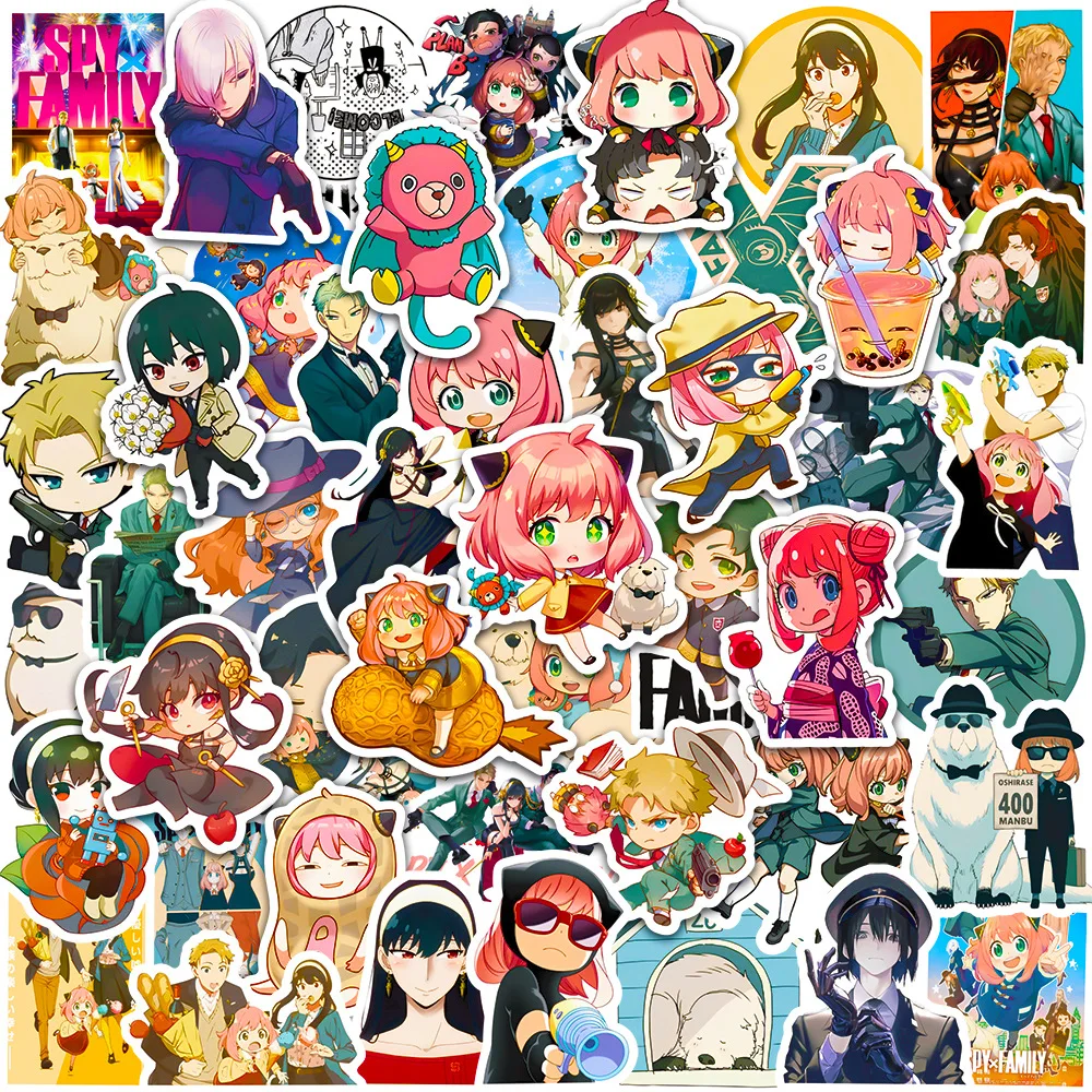 

10/30/50PCS Cute Anime SPY×FAMILY 2 Stickers Car Guitar Motorcycle Luggage Suitcase DIY Classic Toy Decal Funny Sticker Kid Gift