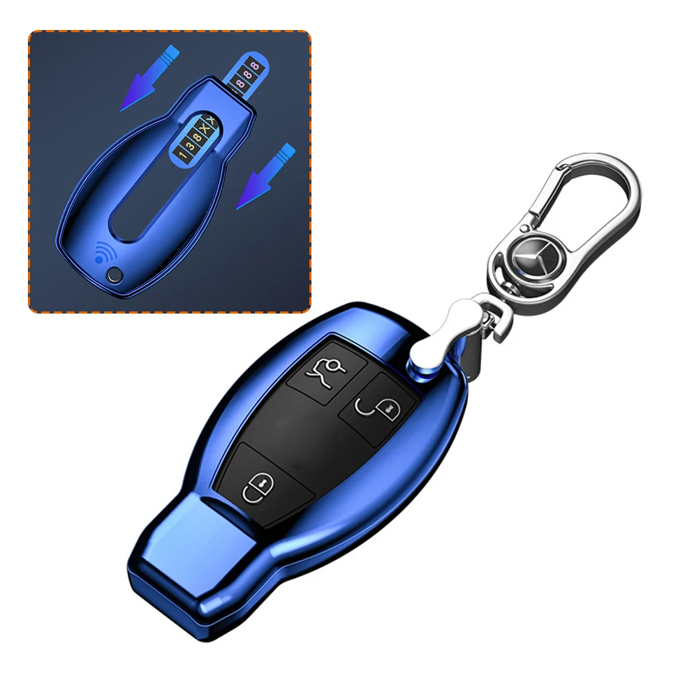 

TPU Car Key Fob Case Full Cover Holder Skin Chain For Mercedes Ben Z Interior Key Shell Accessories High Quality Equippments