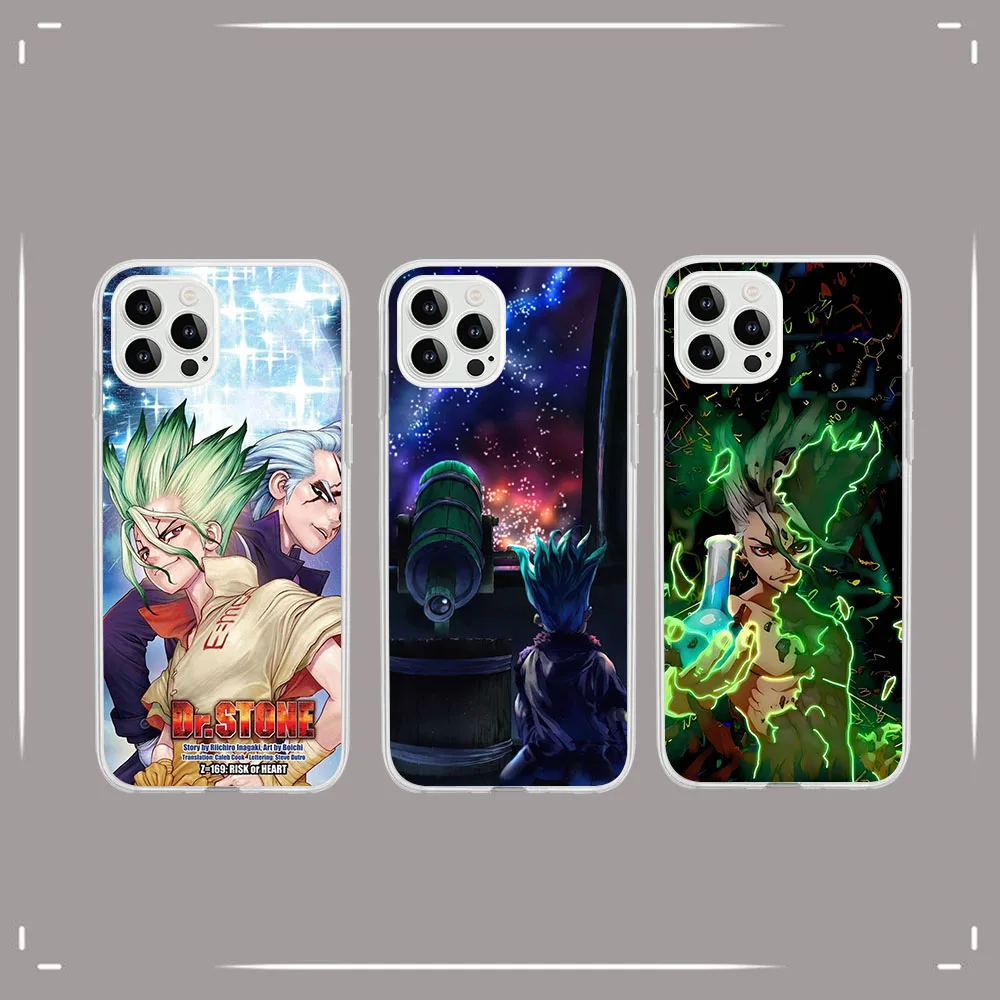 BK-18 Dr. Stone Silicone Case For Tecno Pova 2 3 4 Neo Camon 15 16 17 17P 18 18T 18P 18i 19 Premier Pro