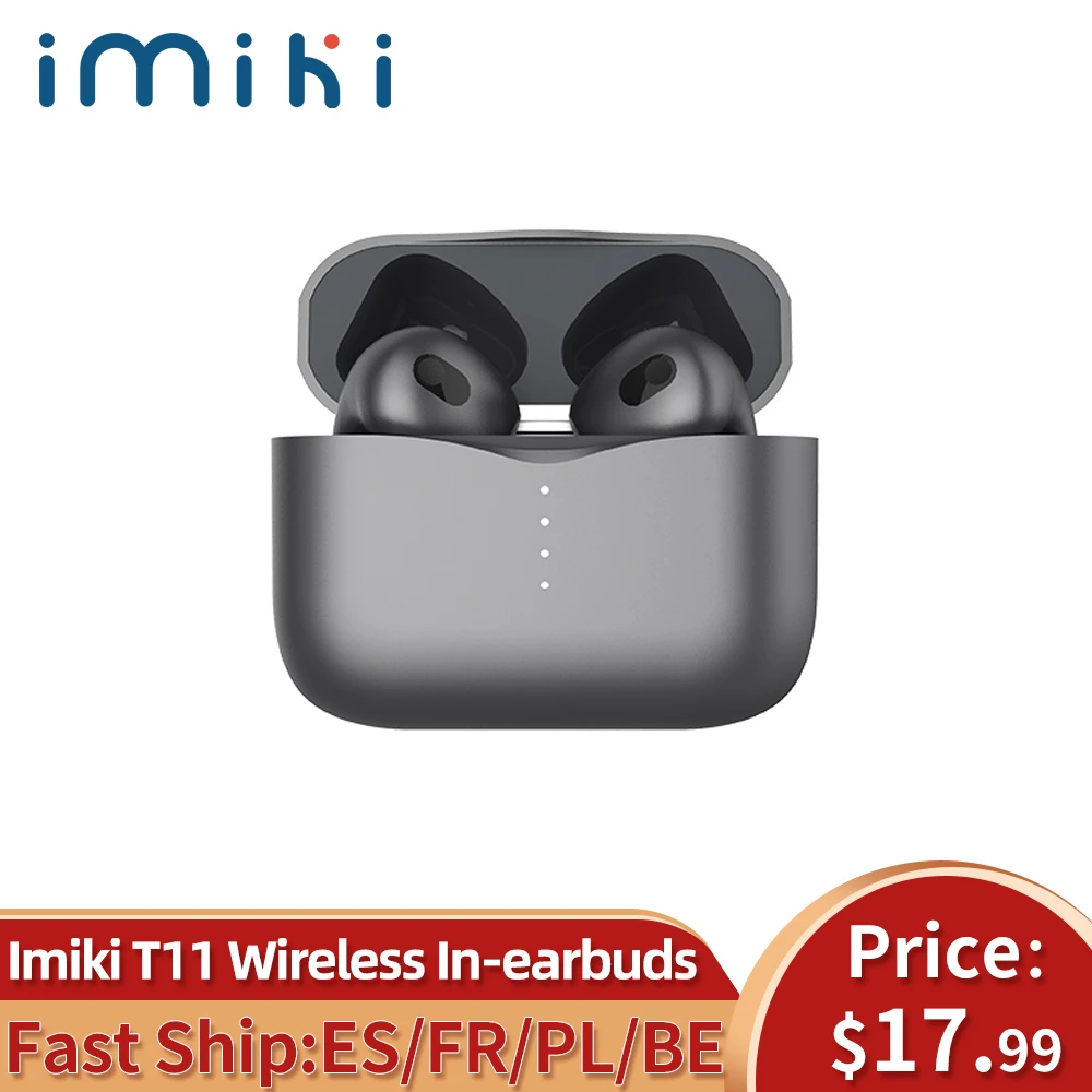 

Imiki T11 TWS Ture Wireless Earphones Bluetooth V5.2 Headphone Touch Control Stereo In-Earbuds Noise Cancelling IPX5 for Xiaomi