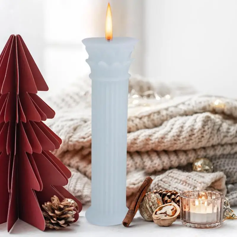 Римские колонны формы для свечей цилиндр силиконовая форма смола шоколадный