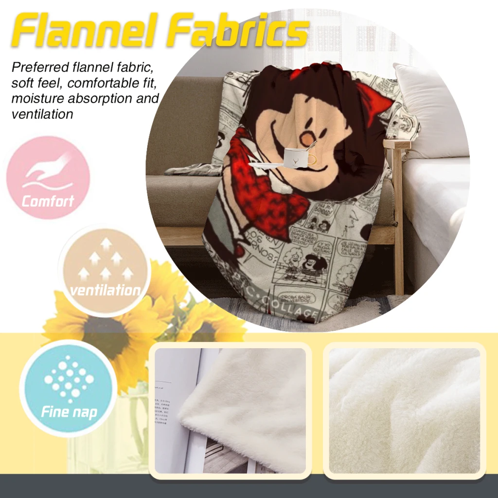 Одеяло Mafalda с фланцем текстильный декоративный портативный супер мягкий плед