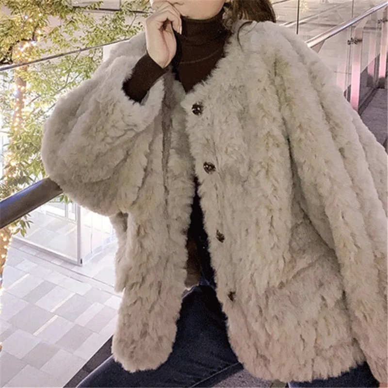 

Autumn and Winter 2022 New Short Lamb Plush Coat Women's Loose