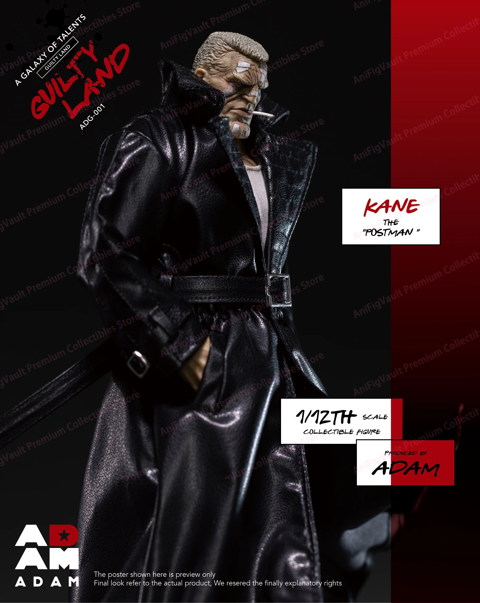 Фото В наличии ADAM GUILTY LAND KANE Листоноша в масштабе 1/12, тканевый наряд Sin City, солдатская фигурка, аниме-модель, модные игрушки, кукла №5
