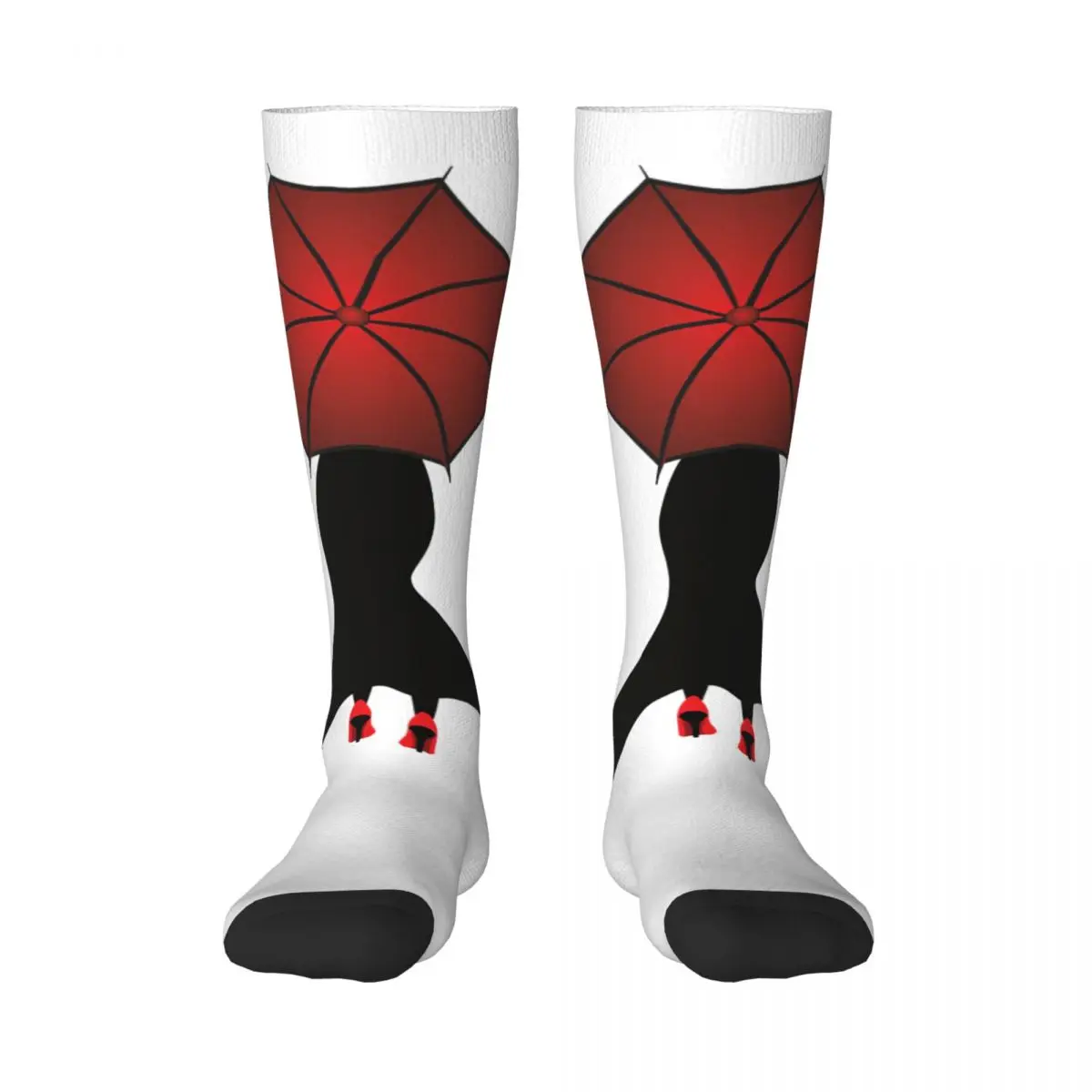

Adult Stockings Umbrella Lady 1 High elasticity Humor Graphic Unique Retro Elastic Stockings