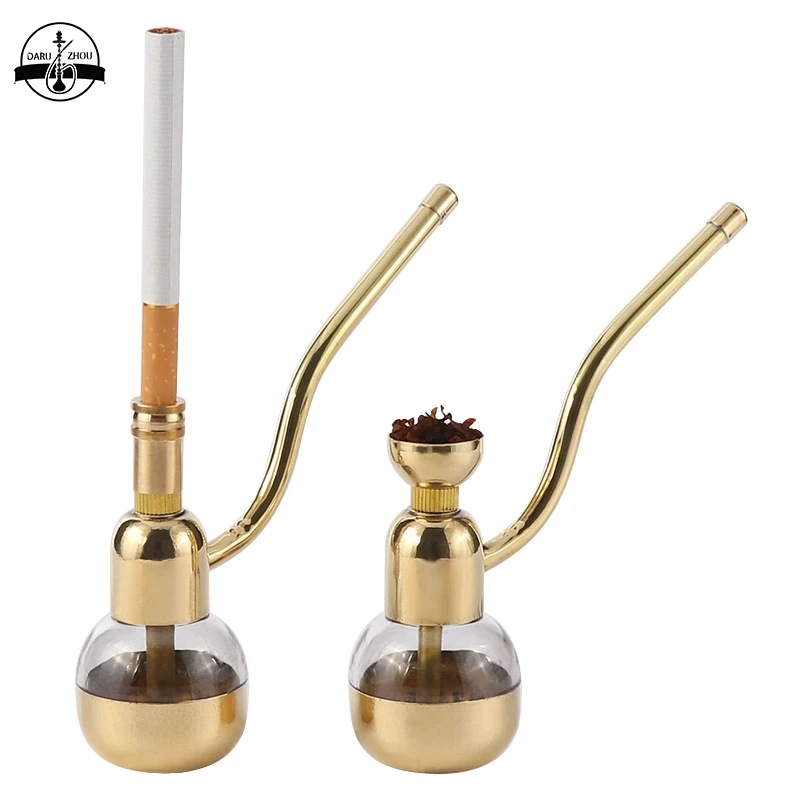 

Кальян с фильтром для воды, медный курительный горшок, одноразовый двойной курительный горшок, набор для здорового кальяна, латунная трубка...