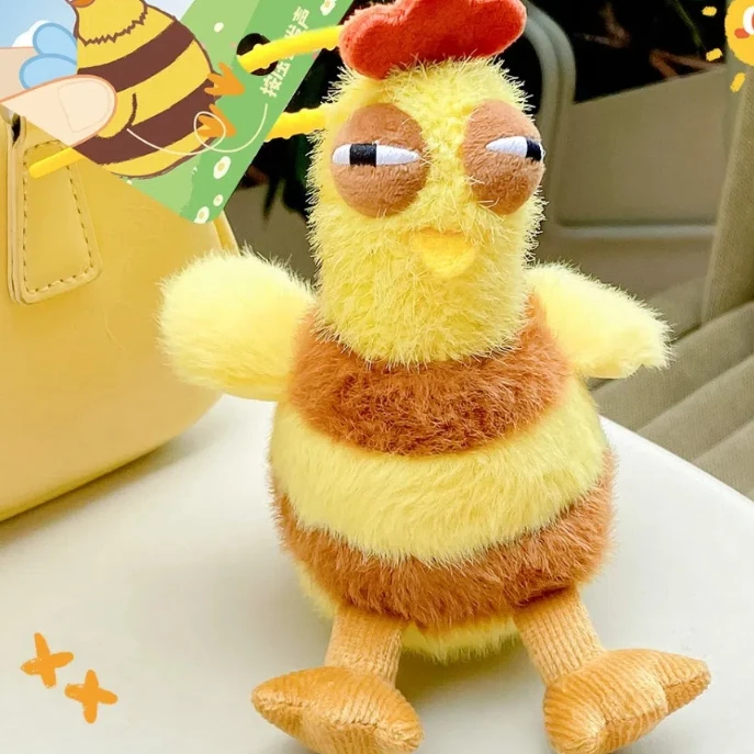 Звуковой плюшевый брелок с курицей экструзионный для ключей курами имитация