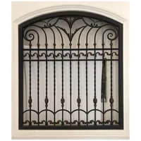 High Quality Outside Door House Galvernised Wrought Iron Gate Design for Home Entrance Gate Exterior Iron Gate Driveway Gate