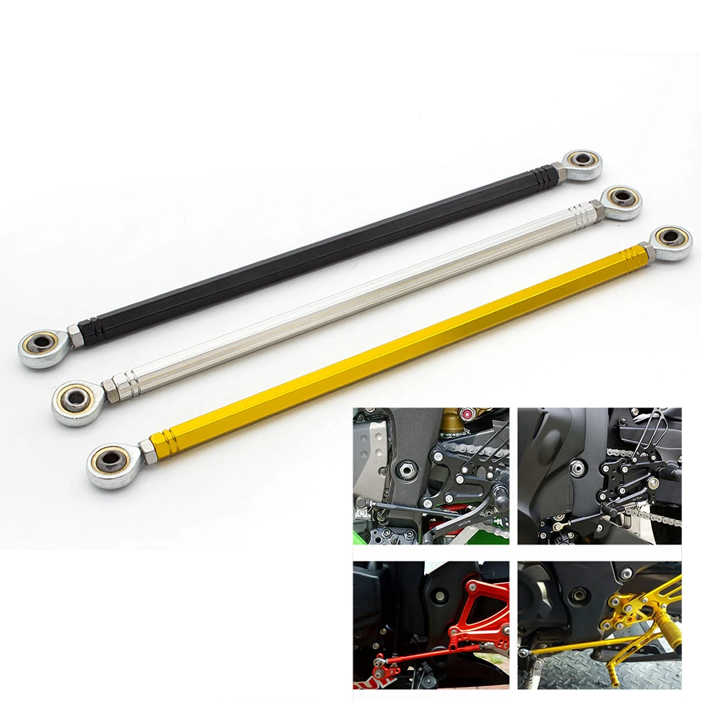 

Black Silver Gold Universal CNC Motorcycle Gear Shift Shifter Rod Linkage Rearset Footpegs 40 70 90 100 120 150 160 170mm FXCNC