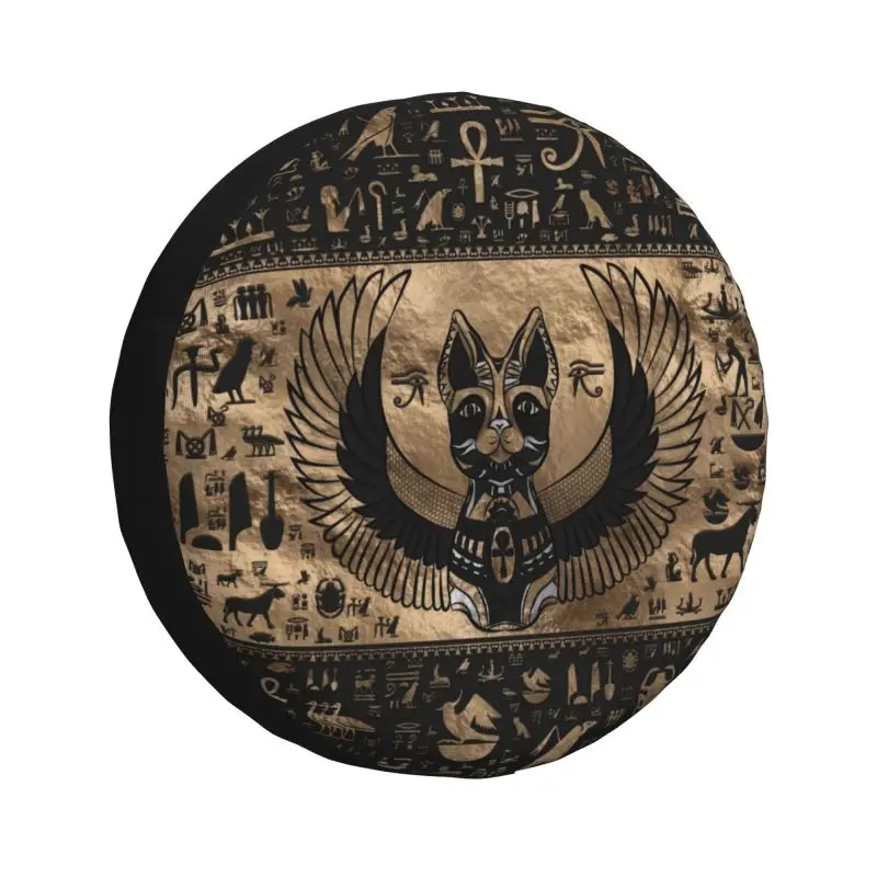 

Egyptian Cat Goddess Bastet Spare Tire Cover for Suzuki Jeep RV SUV Camper Ancient Egypt Symbol Car Wheel Protector Covers
