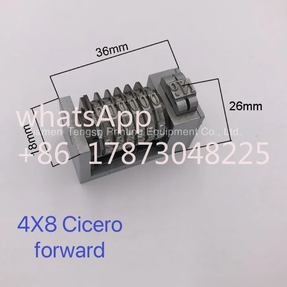 2 шт. новый римский тип 4x8 Cicero 6-значная нумерационная машина вперед или назад для