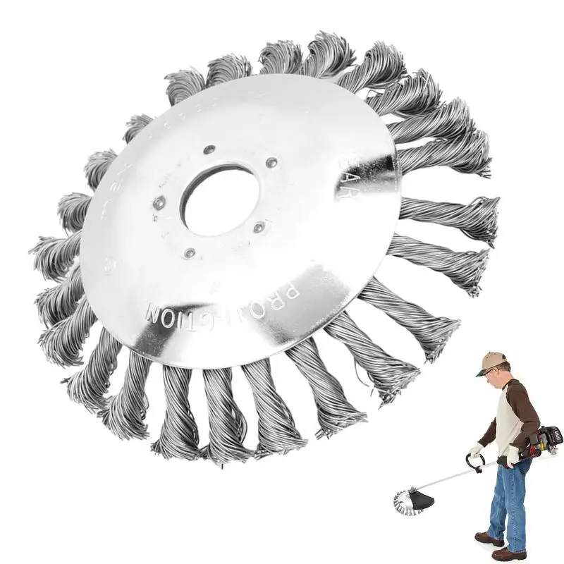 

Круглая садовая щетка для травы, триммер со стальной проволокой для стрижки травы, газона