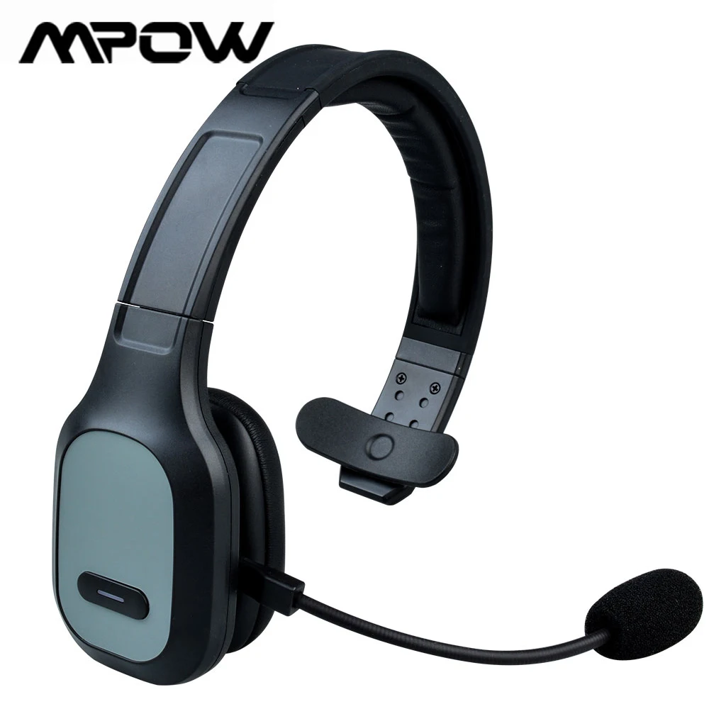 

Mpow Mono Bluetooth Telephone V5.0 Mono Wireless Earphone Operator Headphone With Noise Canceling Mic for Call Center Office