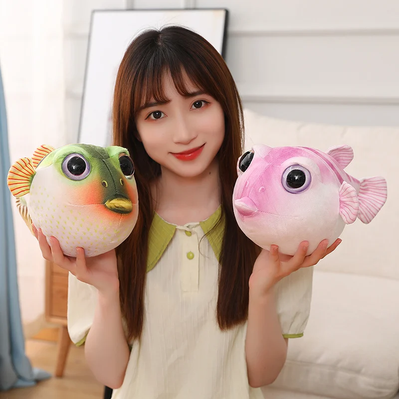 

Simulation Puffer Fish Plush Toy Kawaii Globefish Plushies Lifelike Marine Blowfish Stuffed Animal Pillow Balloonfish Dolls