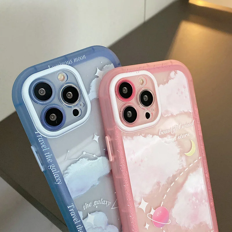 Чехол для телефона Ins - spring с цветами розовый корейский граффити ударопрочный