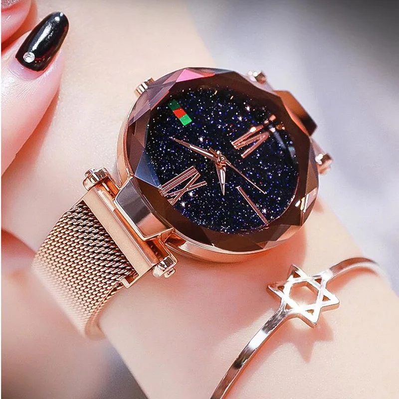 

Luxury Women Bracelet Quartz Watches For Women Magnetic Watch Ladies Sports Dress Pink Dial Wrist Watch Clock Relogio Feminino