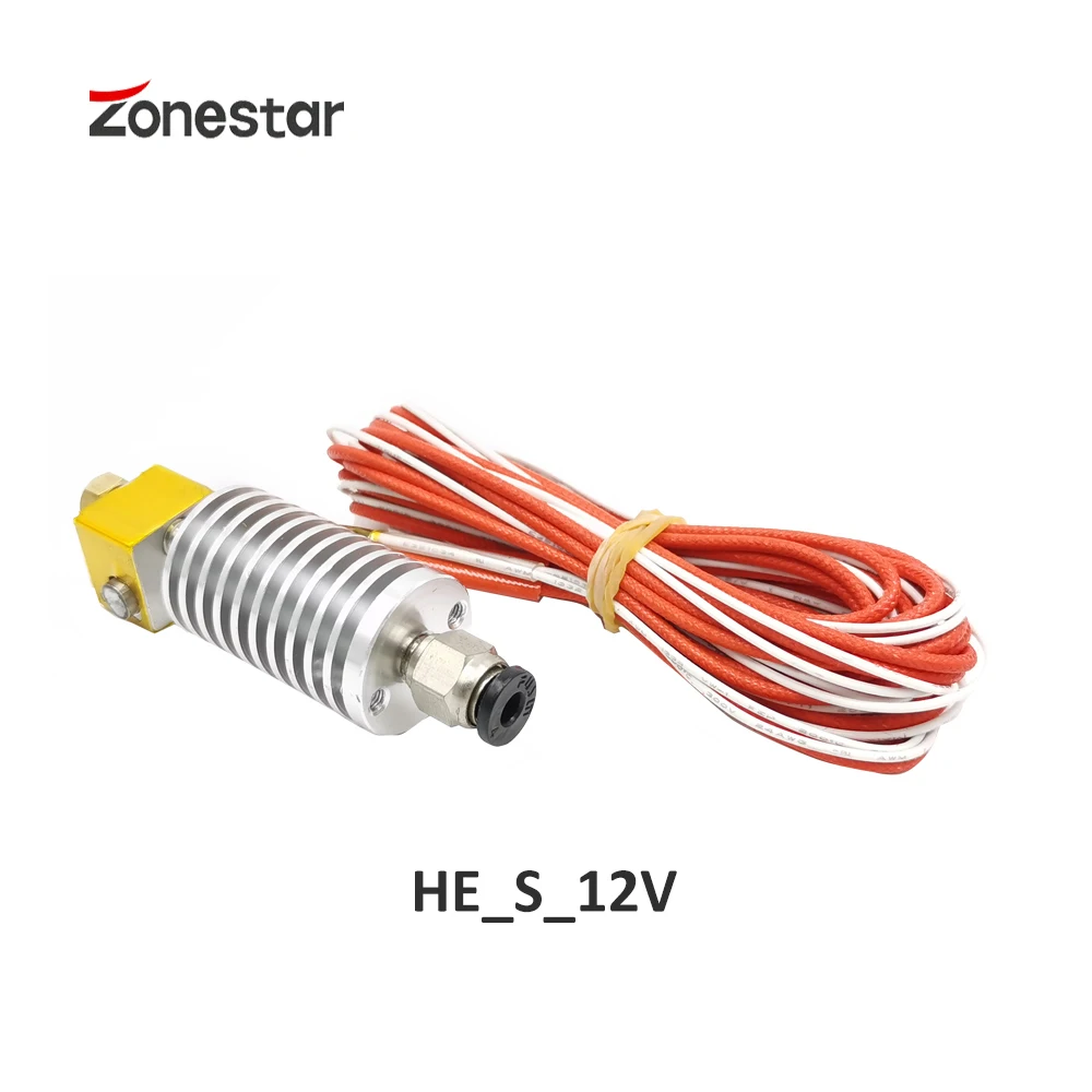 

ZONESTAR One Color Hotend Extruder 0.4mm Nozzle 1.75mm 3mm Filament 3D Printer Accessories Parts J Head HE4 12V 24V
