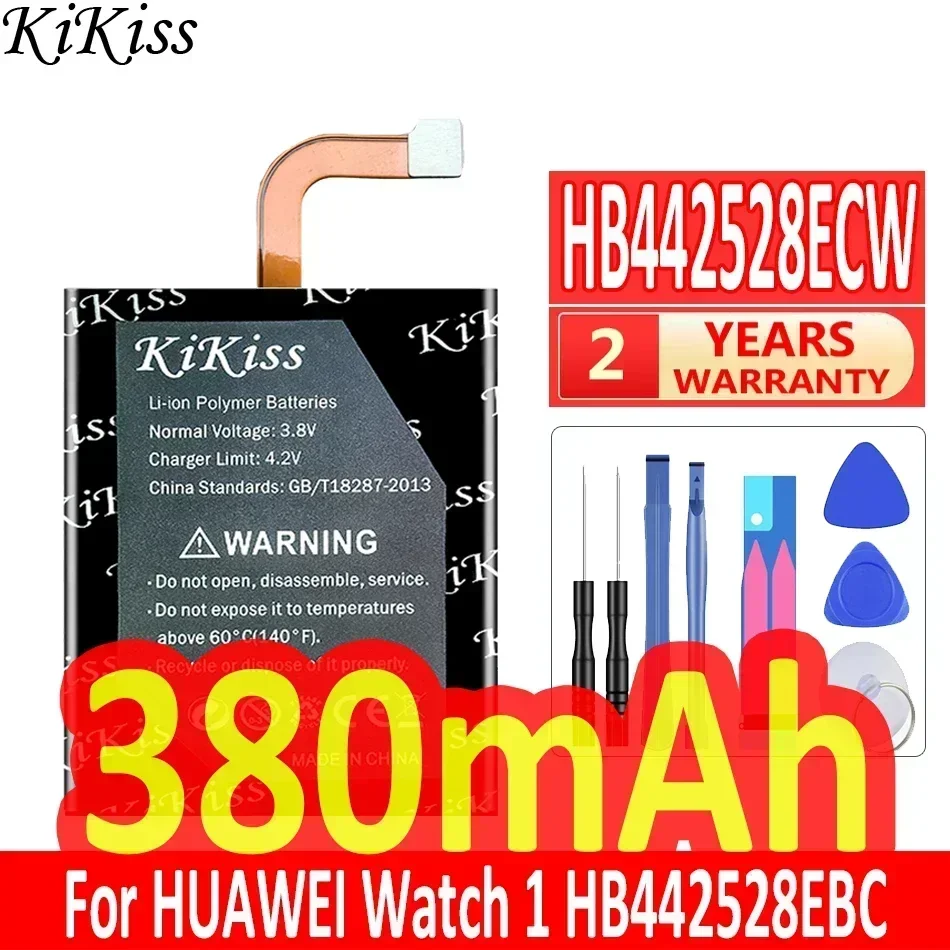 Аккумулятор KiKiss 380 мАч для HUAWEI Watch 1 Watch1 HB 442528 EBC Цифровой