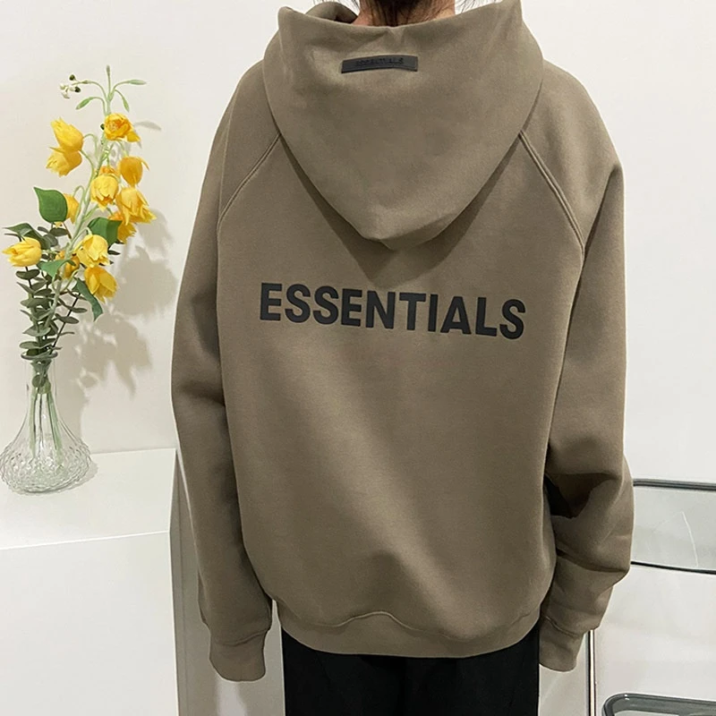 

Essentials Hoodie Rubber Lettered Hoodie Loose and Comfortable Plush Sweater Gothic Street Hip Hop Dress Vintage Hoodie Men