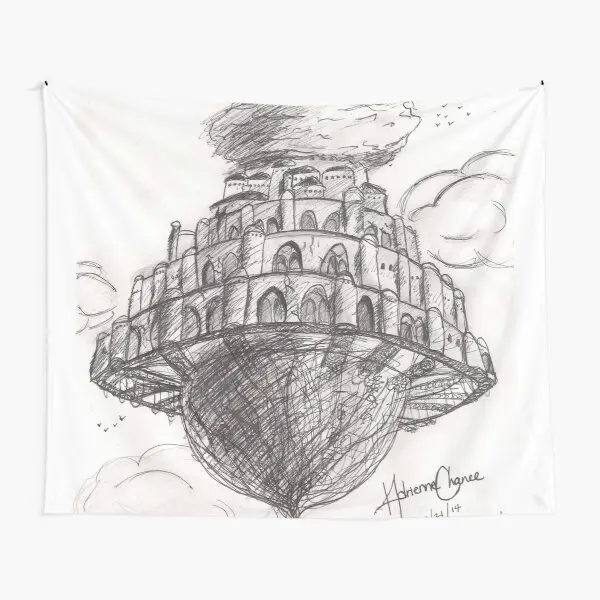 

Laputa, замок в искусстве, спальня, гостиная, настенная подвеска, покрывало для комнаты, одеяло для йоги, цветной дом