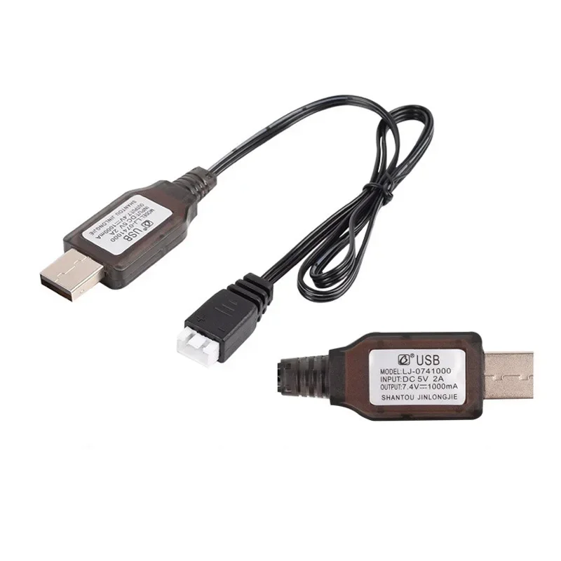 Фото USB-кабель для зарядного устройства 7,4 В 1000 мА XH-3P для литий-ионной аккумуляторной батареи, электрический радиоуправляемый самолет, автомобиль, лодка, игрушки, игрушка с дистанционным управлением XH3P №2