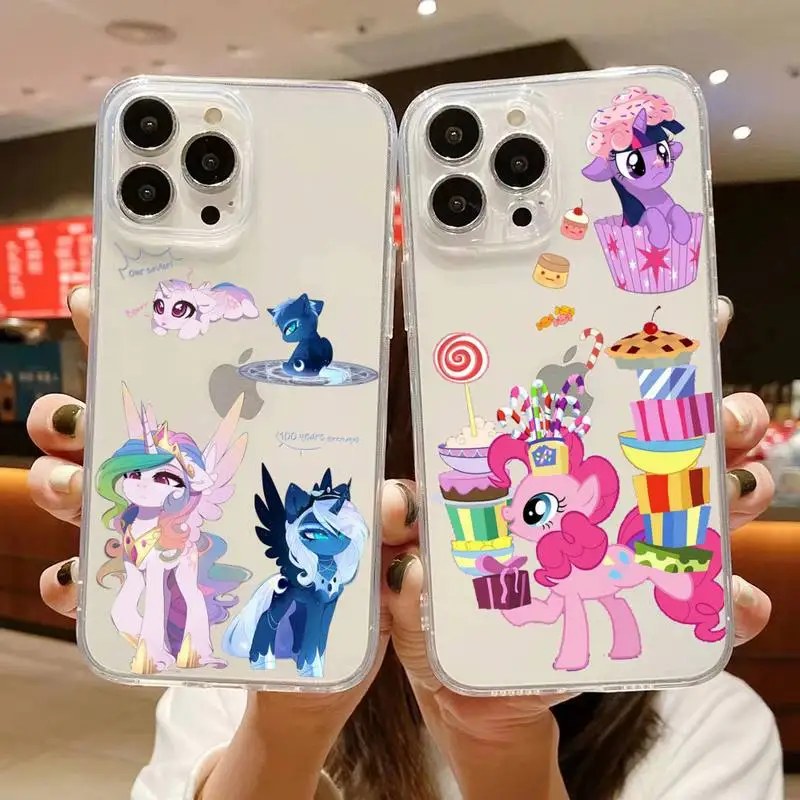 

MyLittlePony Phone Case For iphone 14 Plus 13 12 11 Pro Max Mini X XS XR Soft Transparent Cover