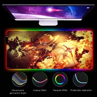 one piece luffy rgb mouse pad professional e sports gamers speed pc gaming rubber keyboard notbook led desk mat mousepad