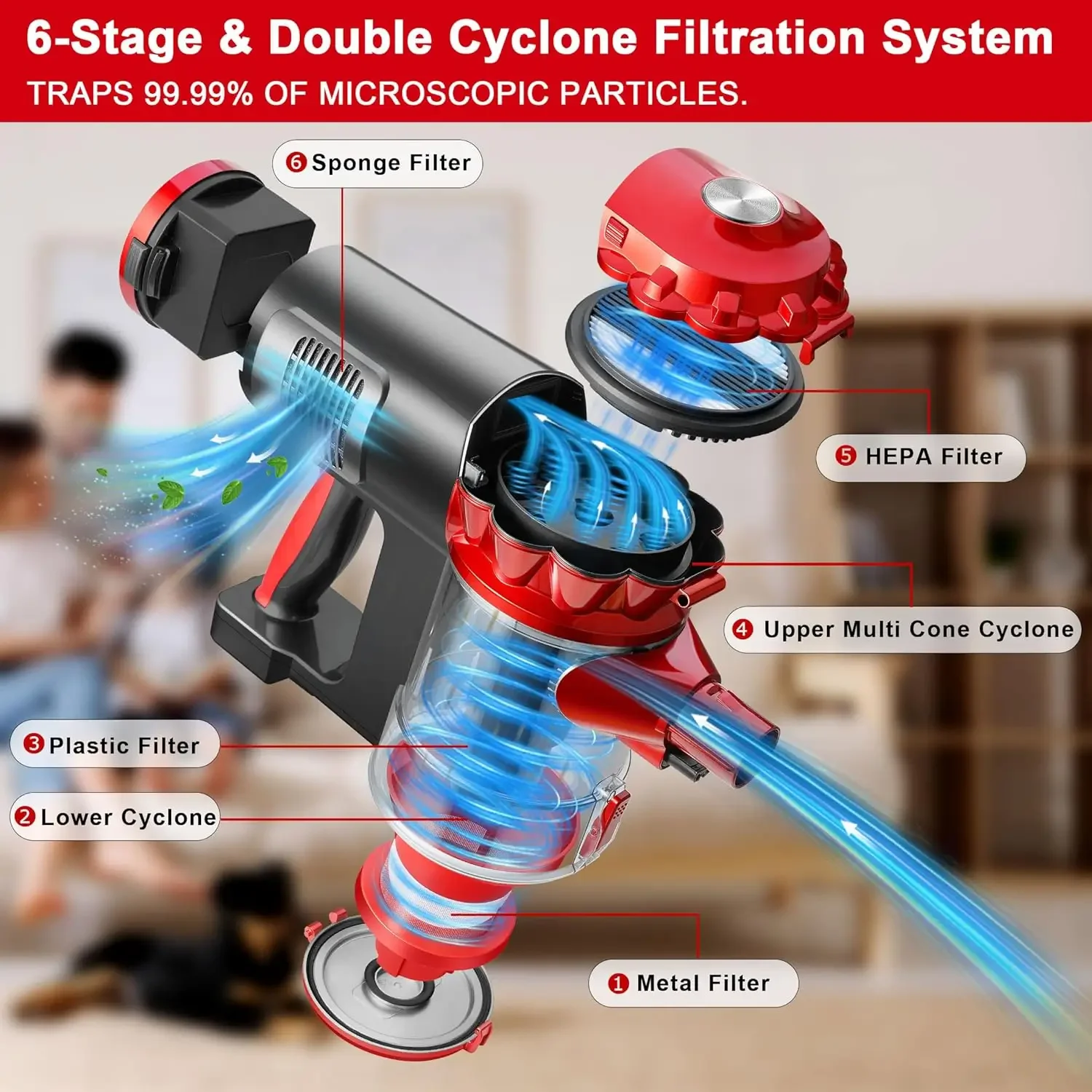 Для беспроводного пылесоса A200 перезаряжаемый мощный многоциклонный пылесос без