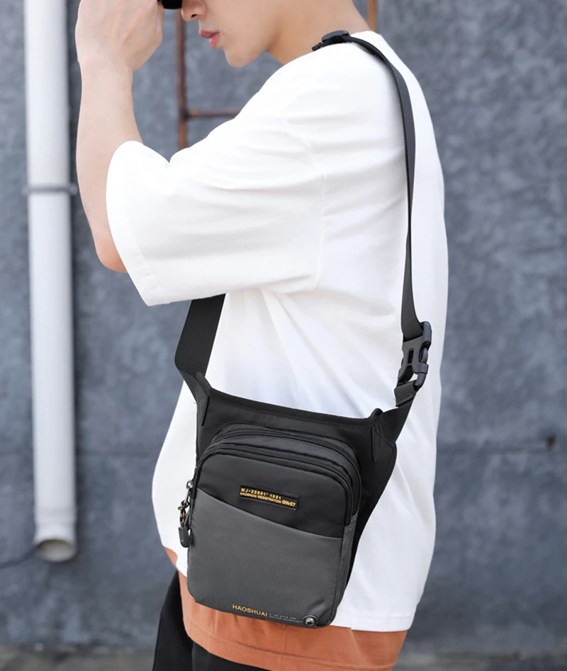 Waterproof Men Fanny Waist Chest Pack for Motorcycle Rider Outdoor Travel Male Cross Body Belt Bum Bags Drop Leg Thigh Bag