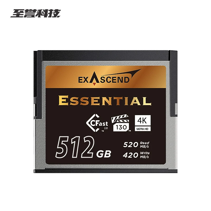 Оригинальный Exascend Essential Series CFast 2 0 128 ГБ 256 VPG 130 карта памяти 512 1 ТБ чтение 520 Мб/с тип