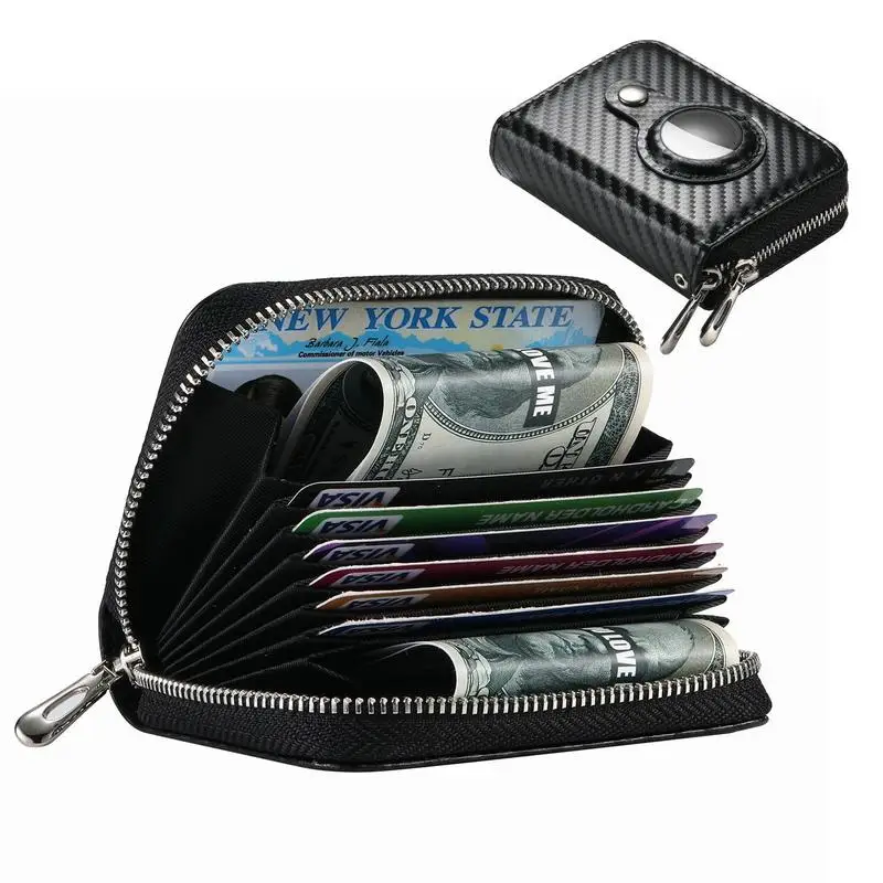 

For Apple Air Tag Locator Wallet Case Leather Anti-lost Anti-Scratch Card Cover Holder Tracker Protector Case For Air Tag