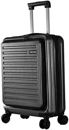 

Чемодан ручной, 20 дюймов, с передним карманом на молнии, расширяющийся, 37-41L, легкий жесткий чемодан из АБС и поликарбоната с замком TSA