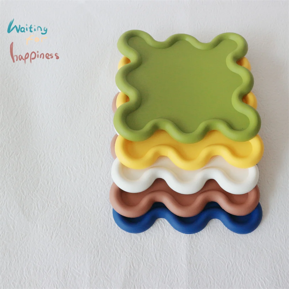 

Modern Simplicity Heat Insulation Pad Nordic Wind Anti-scalding Plate Mat INS Silicone Dining Mat Pot Mat Thickened Solid Color