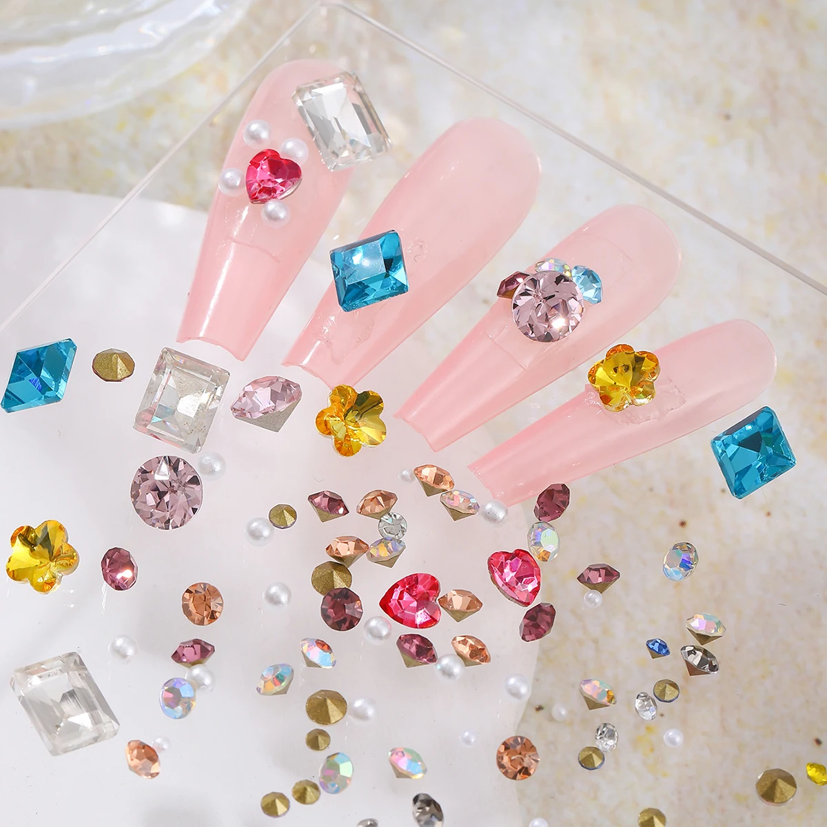 Маленькая Коробка Обезьяны Украшение Со Стразами Круглые И Прямоугольные