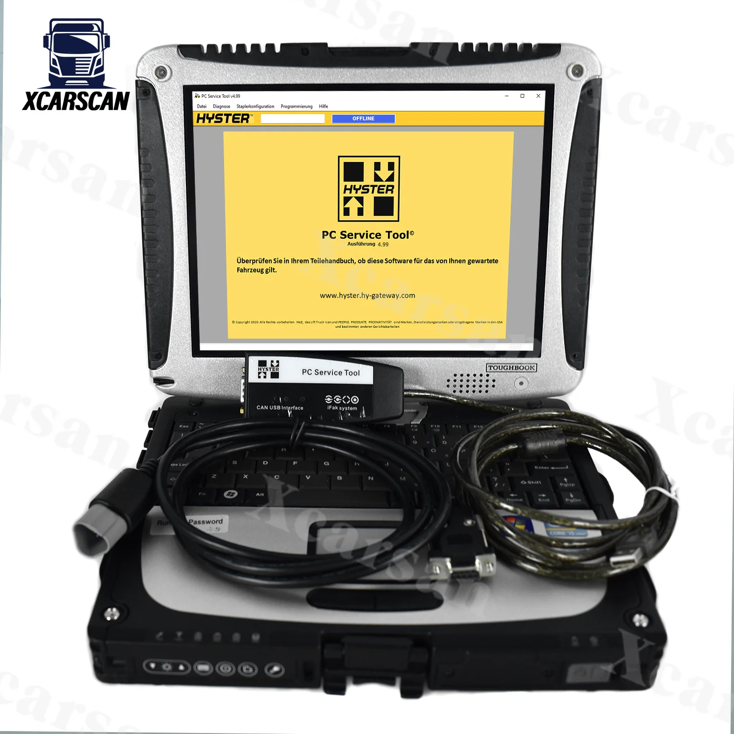 Ноутбук CF19 для Yale Hyster 4.99 инструмент обслуживания ПК II K CAN USB интерфейс вилочный