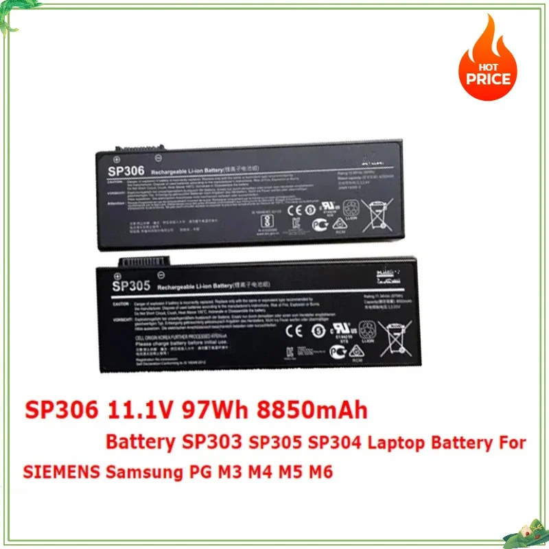 SP306 SP303 SP305 SP304 Аккумулятор для ноутбука SIEMENS Samsung PG M5 M6 M3 M4 11 1 В 97 Втч 8850 мАч