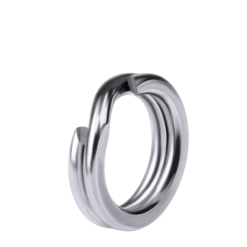 Рыболовное кольцо из нержавеющей стали двойное овальное раздельное твердое