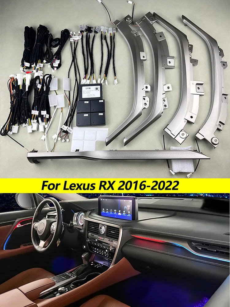 

Светодиодная активная симфония, мигающий светящийся автомобильный окружающий свет для Lexus RX RX300 350 2018-2022, декоративсветильник светильник, зв...