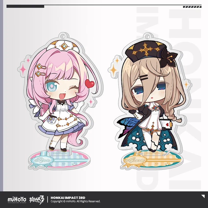 Фото 2025 Honkai Impact 3 Wishing for Light Q Version Акриловая подставка Фигурка Модель Тарелка Декор стола Подарочный кулон Elysia Aponia MiHoYo №1