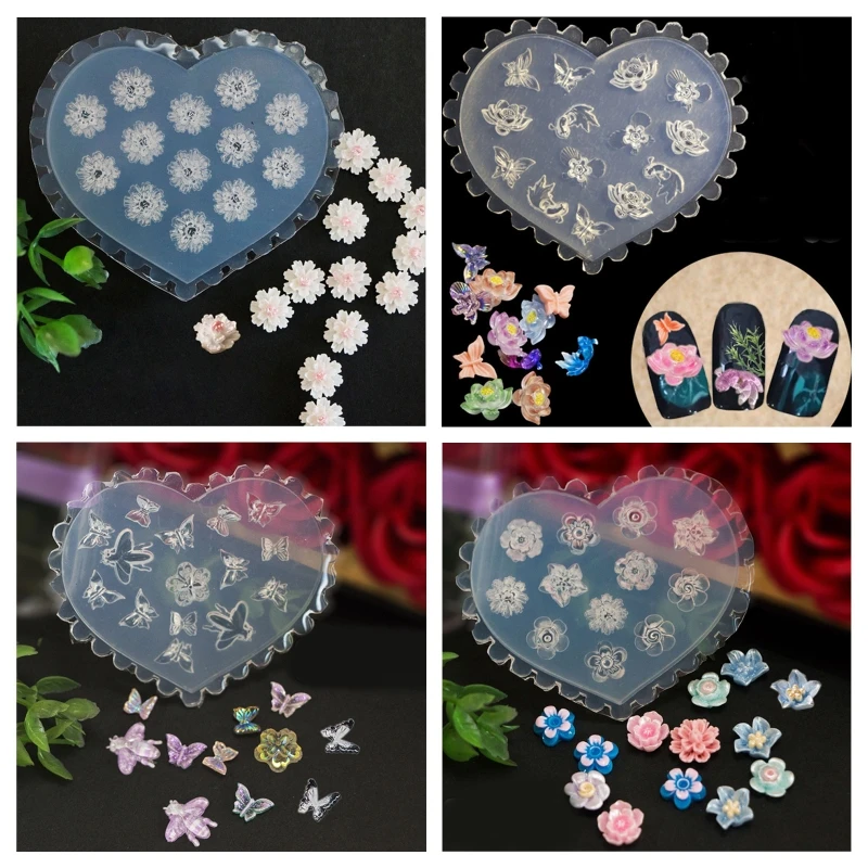 3D украшения для дизайна ногтей силиконовые формы шаблоны инструменты сделай сам