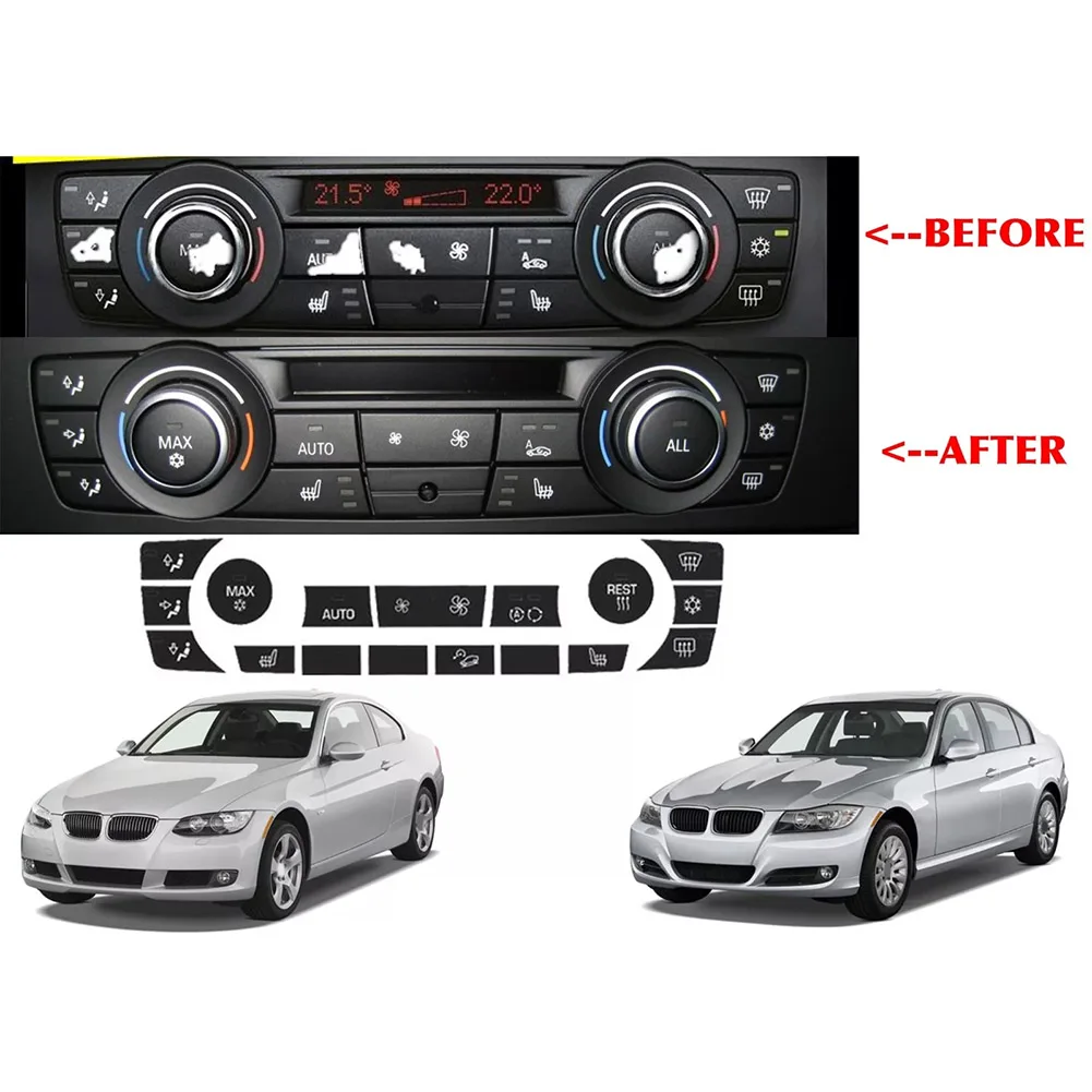 Сменные наклейки на кнопки климат-контроля для BMW 3 серии E90 2006-2011 улучшенная
