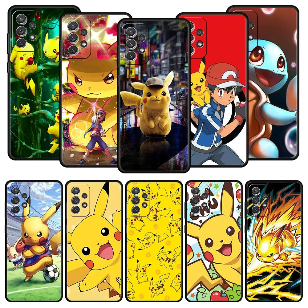 

Pika-Cute-P-okemons Funda Case For Samsung Galaxy A12 A52 A51 A32 A21s A71 A02s A31 A72 A22 5G A11 Black TPU Phone Tampa